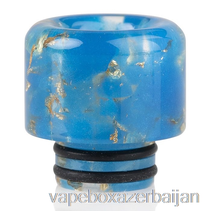 Vape Azerbaijan 510 Sequins Resin Drip Tip Blue Gold